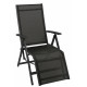 ACTIVE černostříbrné - zahradní relaxační polohovací křeslo
