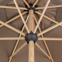 ALU WOOD 3,5 m - slunečník s klikou s ULTRA UV ochranou