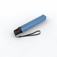 KNIRPS US.050 BLUE WITH BLACK - lehký dámský skládací plochý deštník