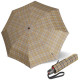 KNIRPS T.200 CHECK BEIGE - elegantní dámský plně automatický deštník
