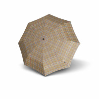 KNIRPS T.760 CHECK BEIGE - elegantní holový vystřelovací deštník