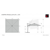 KNIRPS Pendel 275 x 275 - prémiový slunečník s boční tyčí