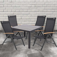 BERGAMO EXPERT WOOD - hliníková sedací souprava 4+1