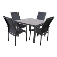 BERGAMO EXPERT ANTRACIT - hliníková sedací souprava 4+1