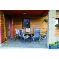 Stůl CONCEPT rozkládací s teakovou deskou - 2. jakost (N291)