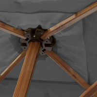 Gastro Magic Junior Alu Wood 2 x 2 m - slunečník s volánem