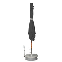 Gastro Magic Junior Alu Wood 2 x 2 m - slunečník s volánem
