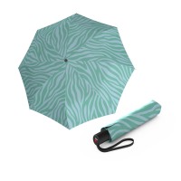 KNIRPS A.200 MEDIUM DUOMATIC Zebra Mint - elegantní dámský plnoautomatický deštník