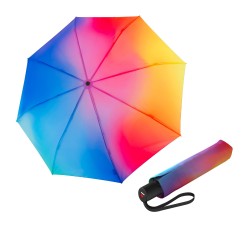 KNIRPS A.200 MEDIUM DUOMATIC Rainbow - elegantní dámský plnoautomatický deštník