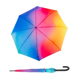 KNIRPS A.760 STICK AUTOMATIC Rainbow - elegantní holový vystřelovací deštník